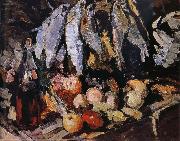 Konstantin Korovin Fish wine and fruit Spain oil painting artist